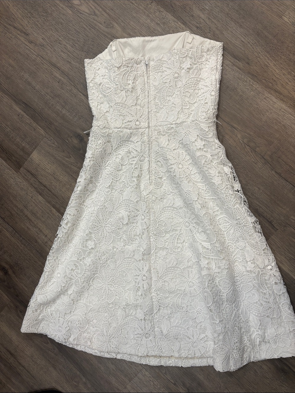 Lilly Pulitzer Sienna Convertable Strapless White Floral Lace Dress - Picture 3 of 6